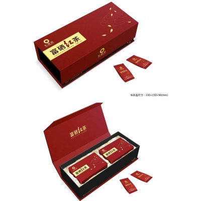 富硒红茶创意包装礼盒图片素材