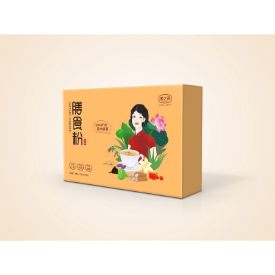强化复合膳食纤维代餐蛋白质粉包装袋彩盒